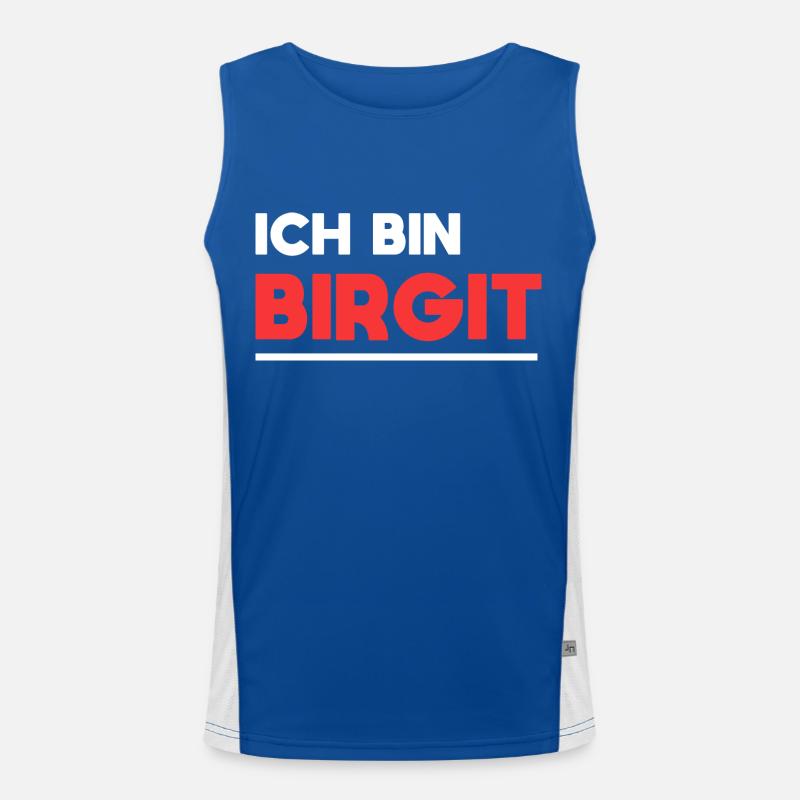 Birgit Name Spruch für stolze Birgits Funktionelles Kontrast-Tank Top für Männer 