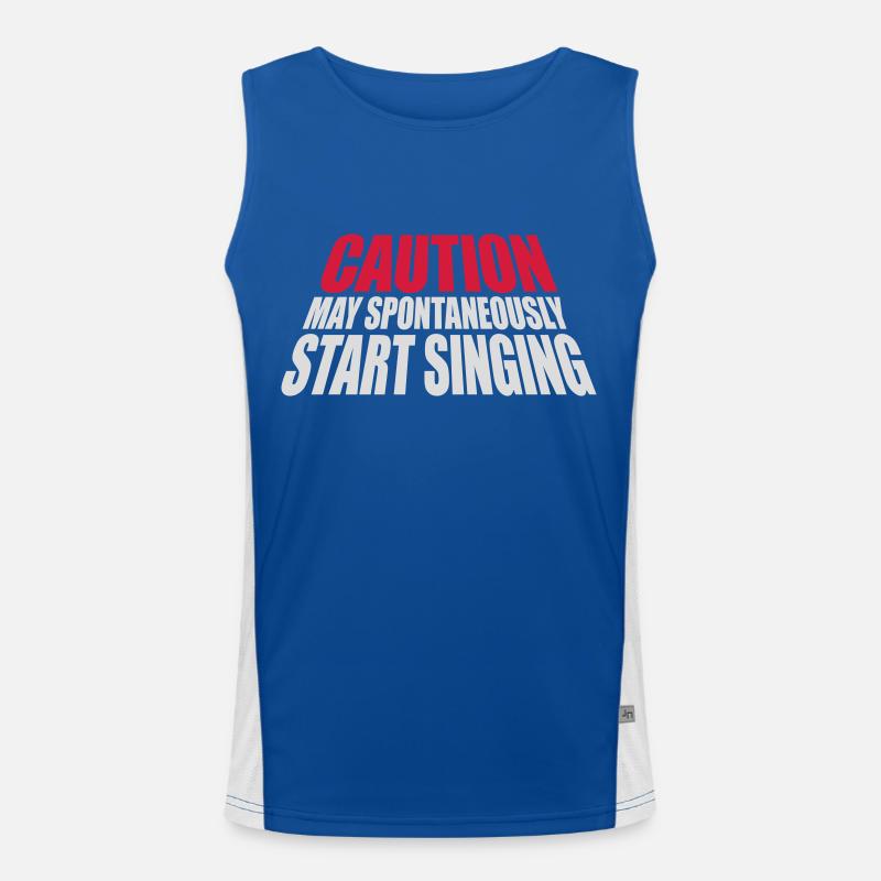 may spontaneously start singing Funktionelles Kontrast-Tank Top für Männer 