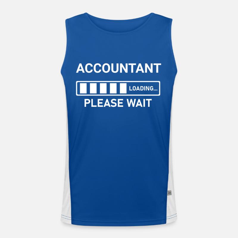 Accountant Loading Please Wait Men's Functional Contrast Tank Top 