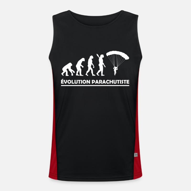 evolution parachutiste / cadeau parachutiste Débardeur respirant contrasté Homme 