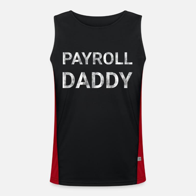 Payroll Daddy - Men's Functional Contrast Tank Top  - black/red