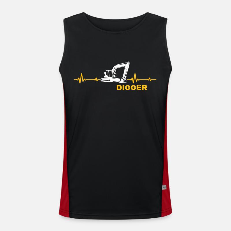 bagger baggerfahrer Baggerschaufel "Digger" Funktionelles Kontrast-Tank Top für Männer 