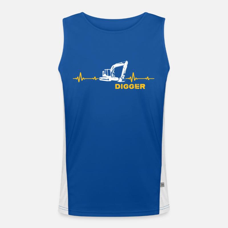 Excavator driver excavator bucket "Digger" Men's Functional Contrast Tank Top 