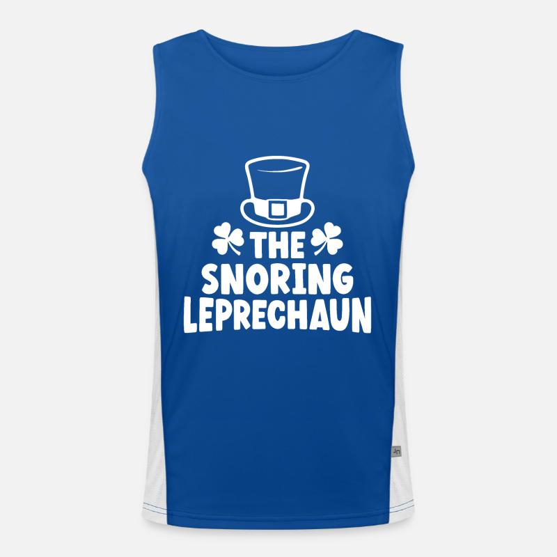 Der schnarchende Kobold Funktionelles Kontrast-Tank Top für Männer 