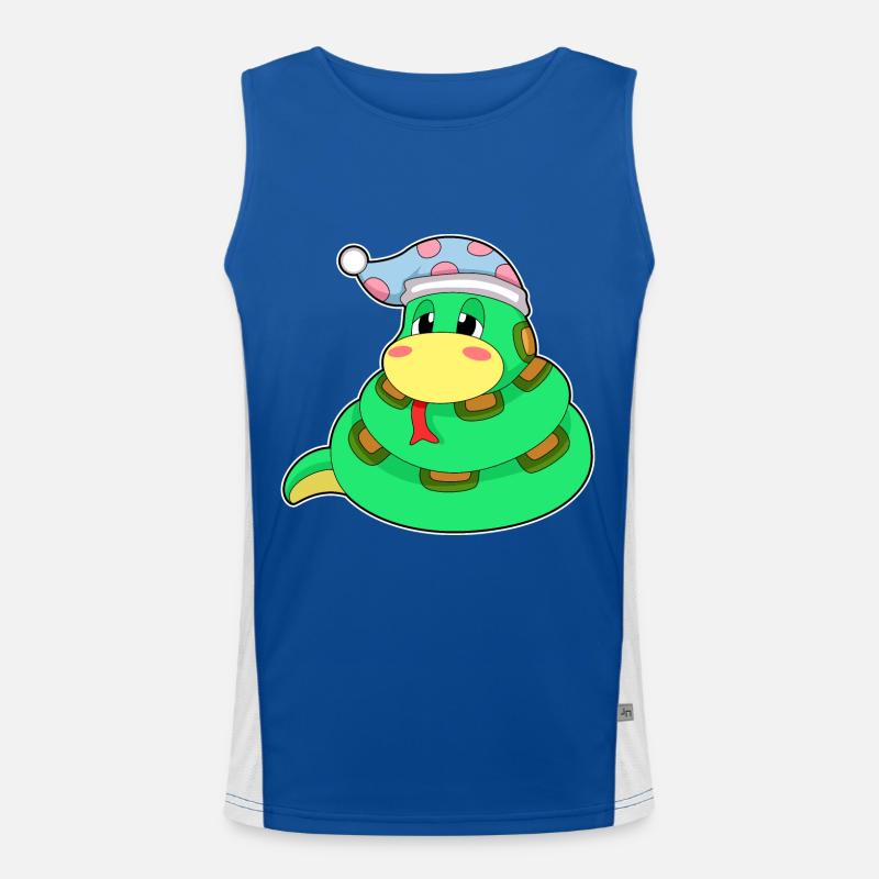 Bonnet de nuit endormi serpent Débardeur respirant contrasté Homme 