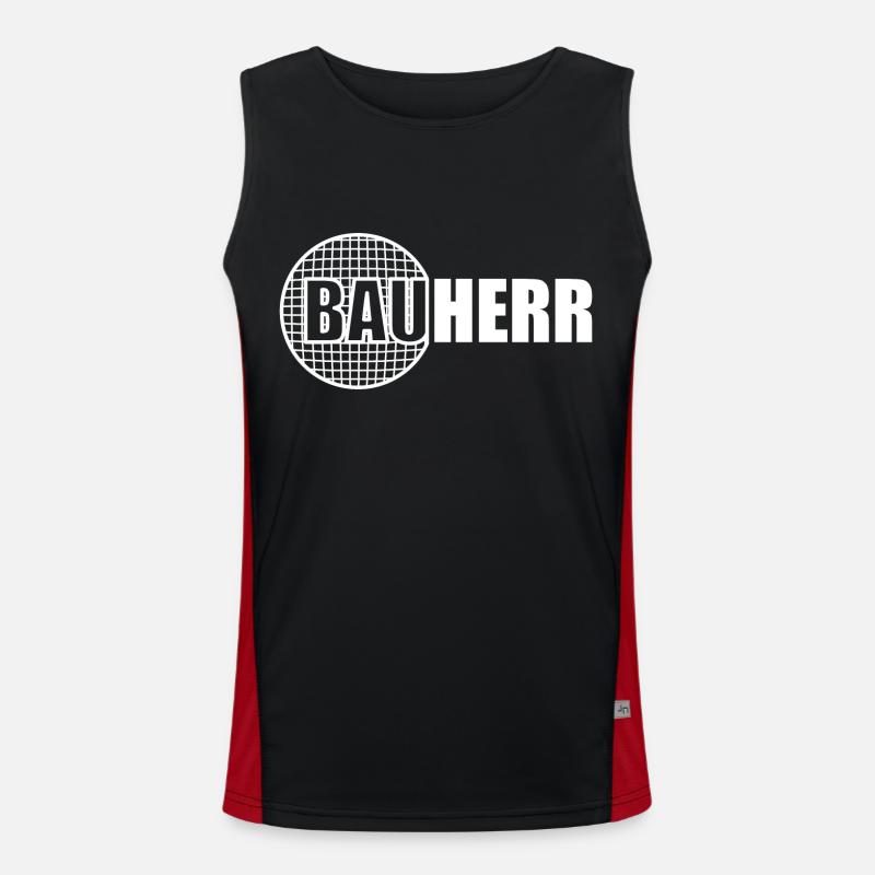 Bauherr Hausbau Funktionelles Kontrast-Tank Top für Männer 