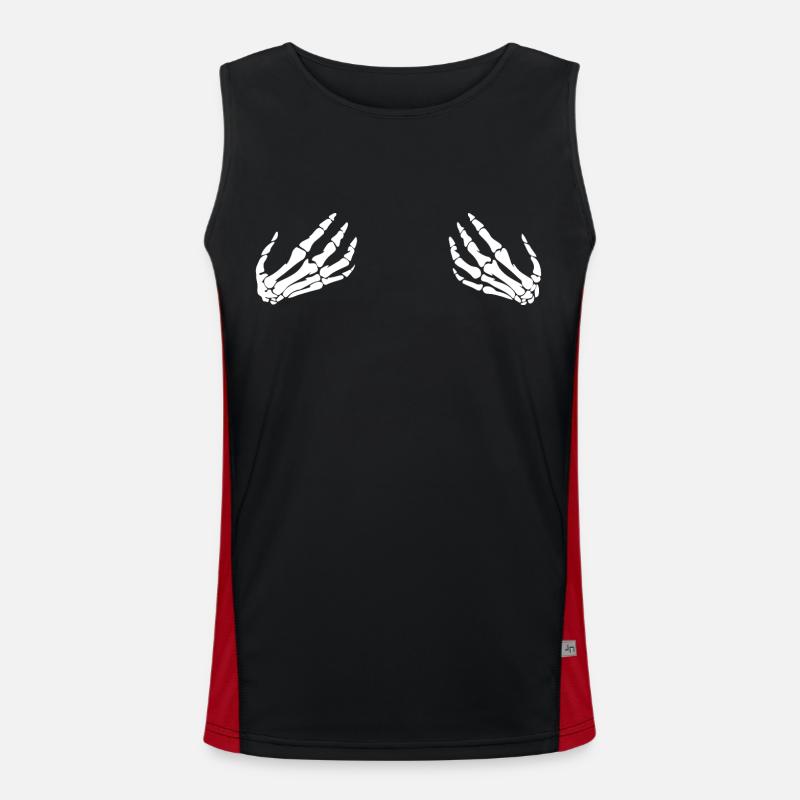 Skeleton hands on boobs Men's Functional Contrast Tank Top 