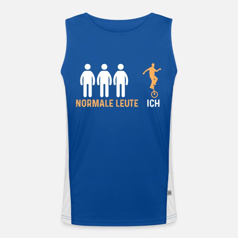 Kunstrad Fahrrad Einrad Funktionelles Kontrast-Tank Top für Männer 