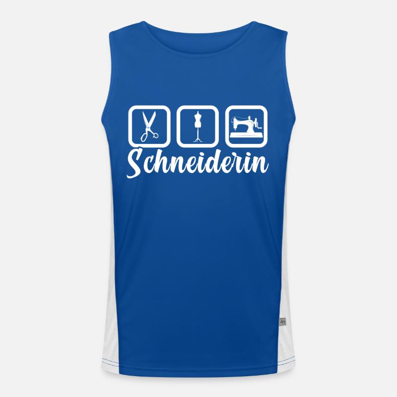 Näher Schneiderin Funktionelles Kontrast-Tank Top für Männer 