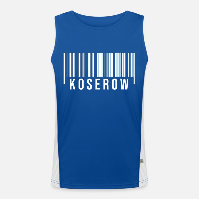 Koserow Strichcode Funktionelles Kontrast-Tank Top für Männer 