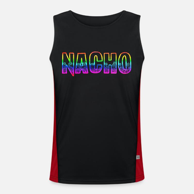 Nacho RS Rainbow - Men's Functional Contrast Tank Top  - black/red