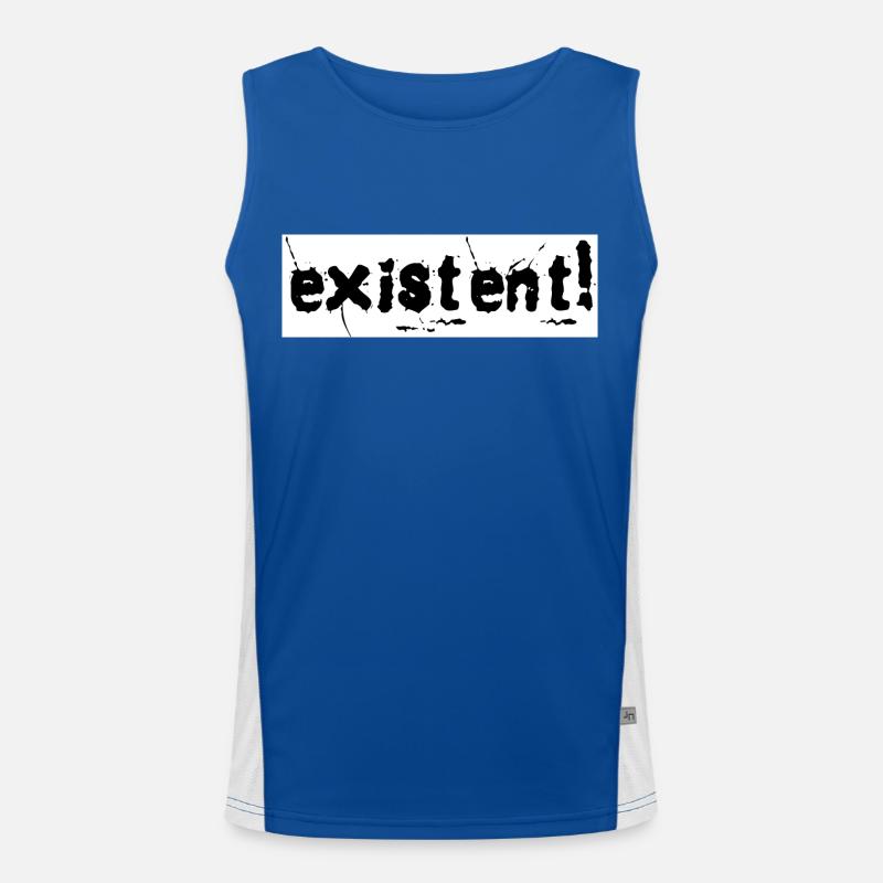 EXISTENT (weiß) Funktionelles Kontrast-Tank Top für Männer 