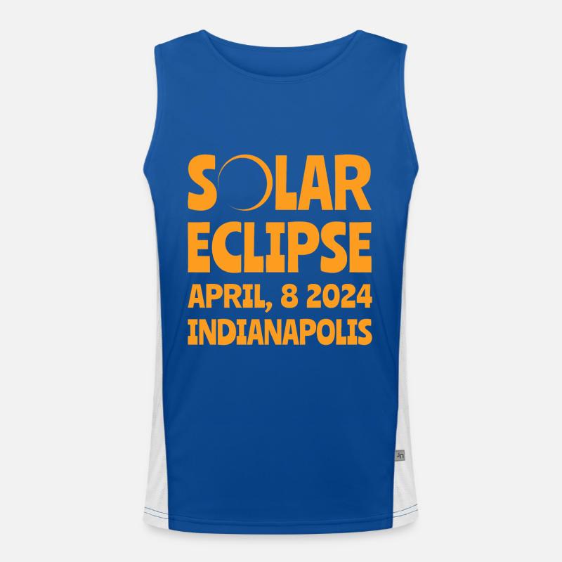 Solar Eclipse 2024 Indianapolis Indiana Men's Functional Contrast Tank Top 