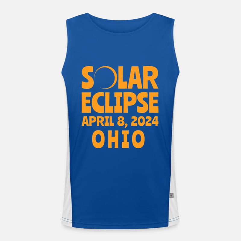 Sonnenfinsternis 2024 Ohio Funktionelles Kontrast-Tank Top für Männer 