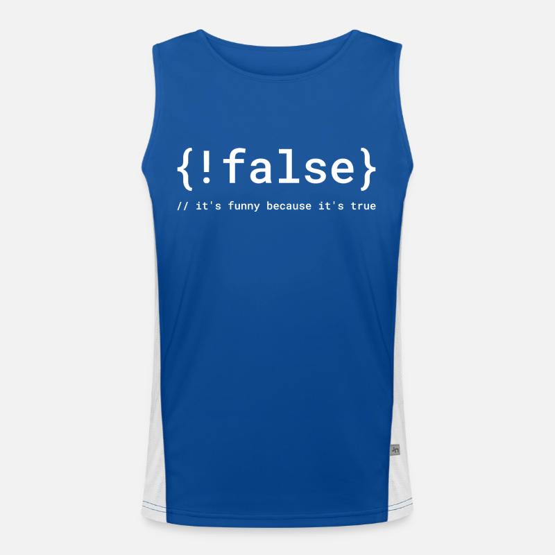 Code Humor Tee: Der logische Witz Funktionelles Kontrast-Tank Top für Männer 