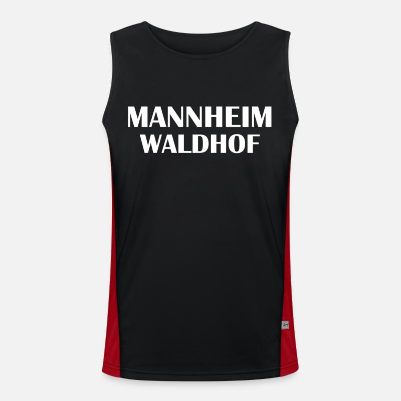 Mannheim Monnem Mannheimat - Men's Functional Contrast Tank Top  - black/red