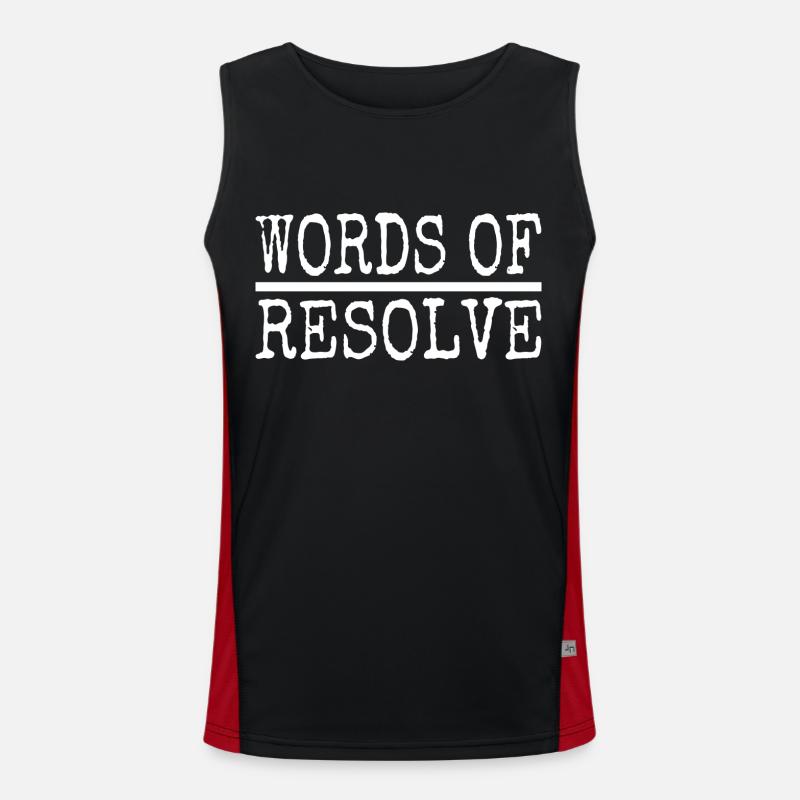 determination drive effective communication - Men's Functional Contrast Tank Top  - black/red