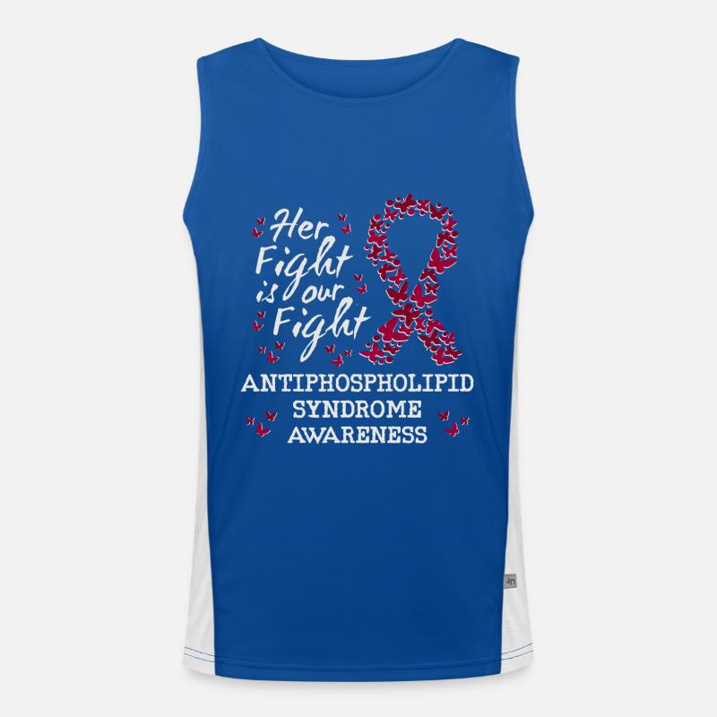 Antiphospholipid Syndrom Bewusstsein Funktionelles Kontrast-Tank Top für Männer 