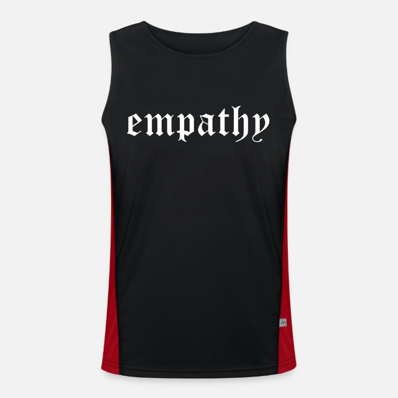 Empathy - Men's Functional Contrast Tank Top  - black/red