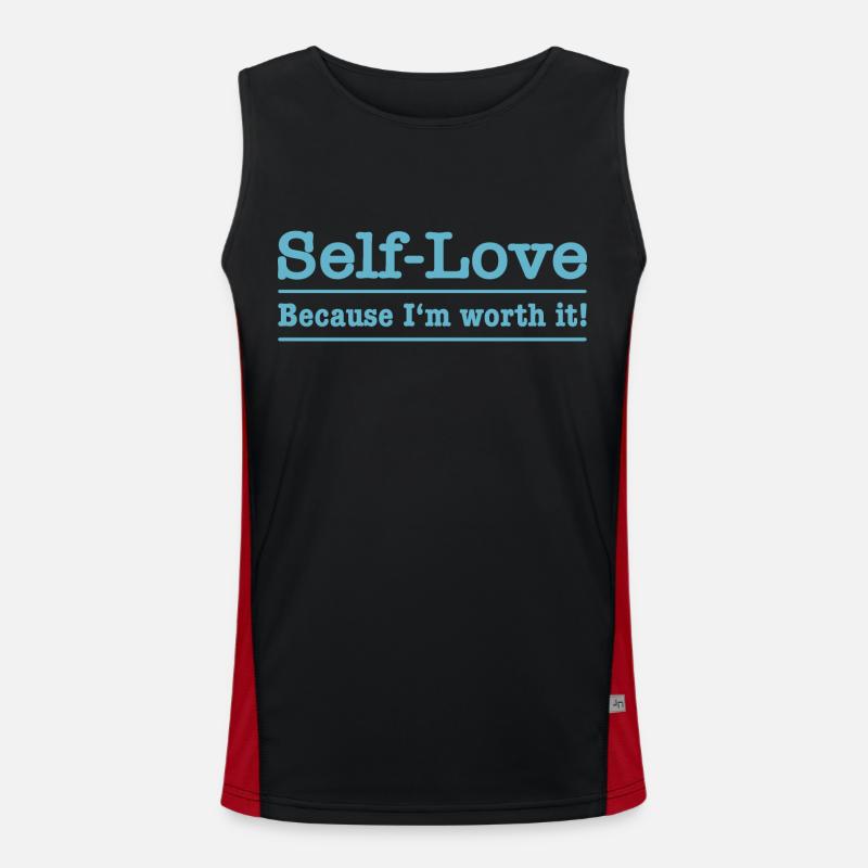 Self-love - Because I'm worth it! Men's Functional Contrast Tank Top 