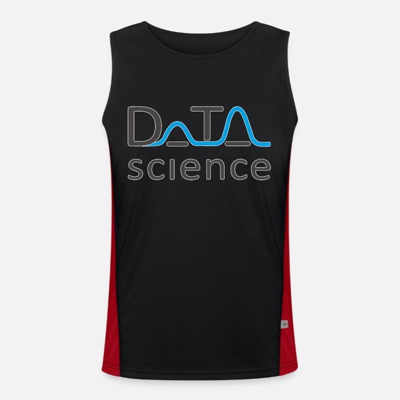 Data science - Men's Functional Contrast Tank Top  - black/red