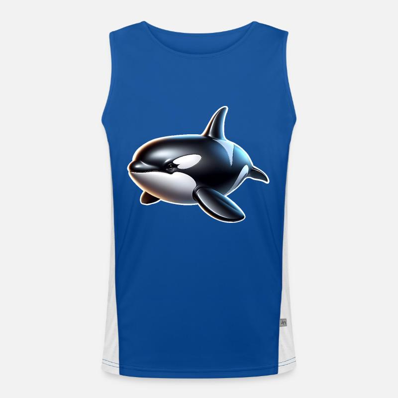 Orca Schwertwal Funktionelles Kontrast-Tank Top für Männer 