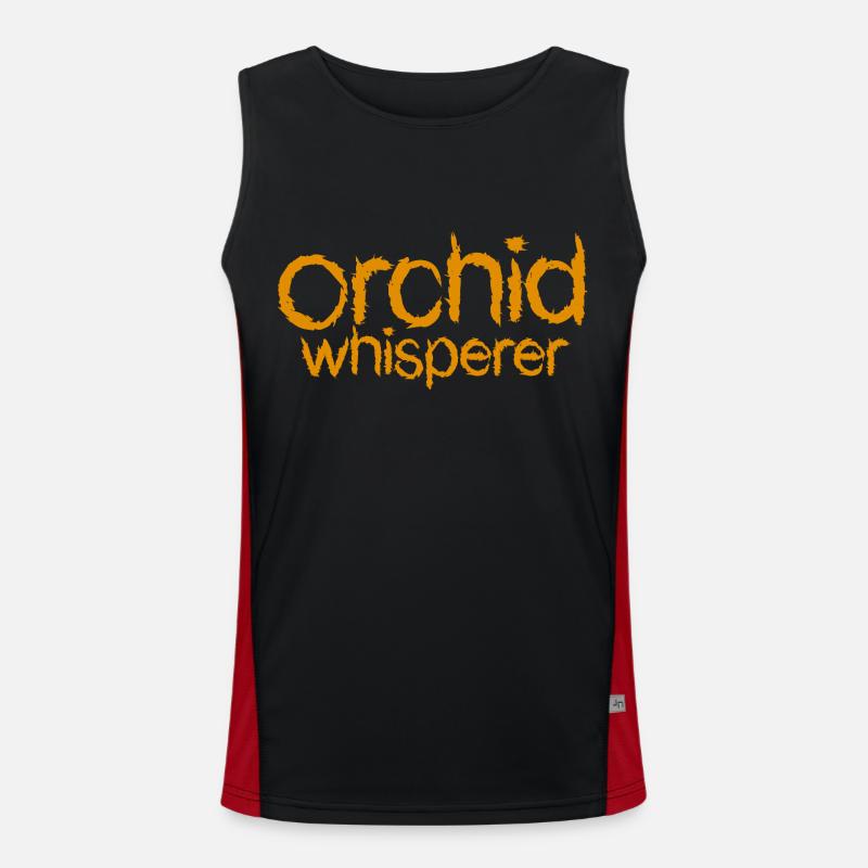 Orchids Whisperer Text Men's Functional Contrast Tank Top 
