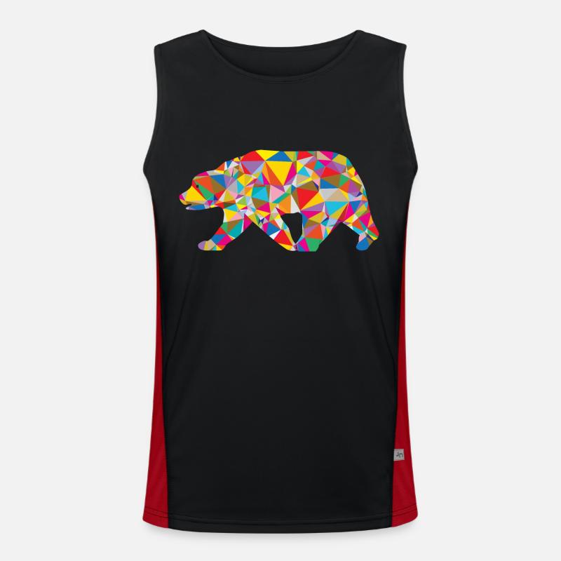Ours - Low Poly - Art Débardeur respirant contrasté Homme 
