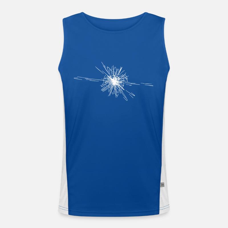 Vector Sternen Nova Explosion Funktionelles Kontrast-Tank Top für Männer 
