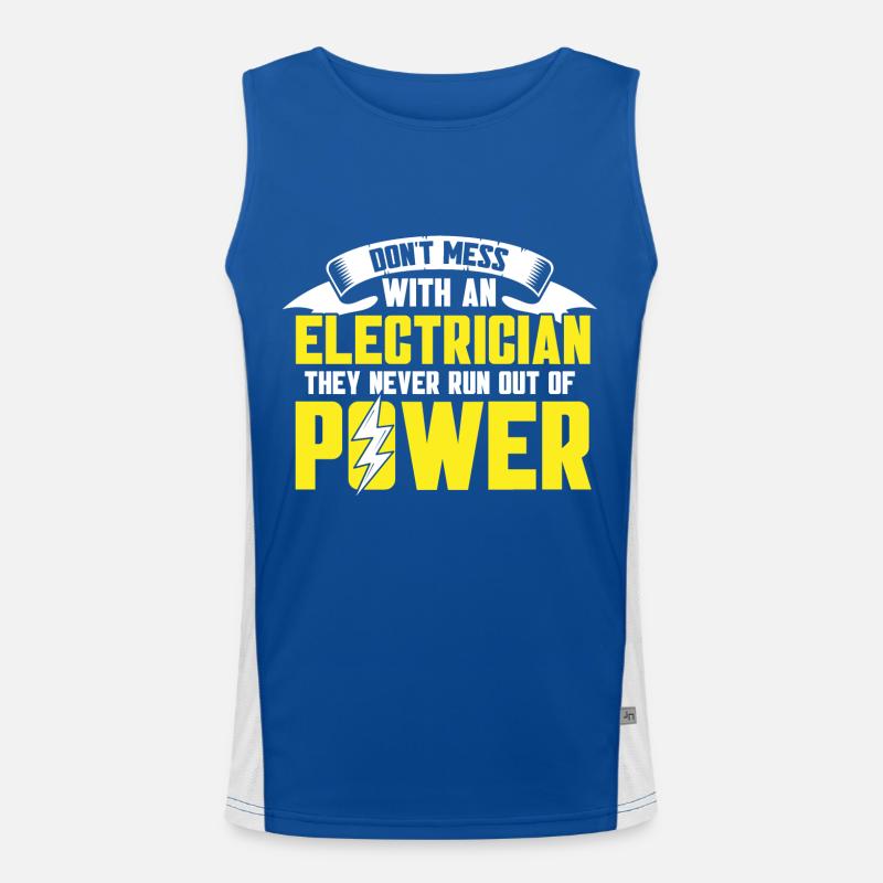 Electrician Electrical Engineer Men's Functional Contrast Tank Top 