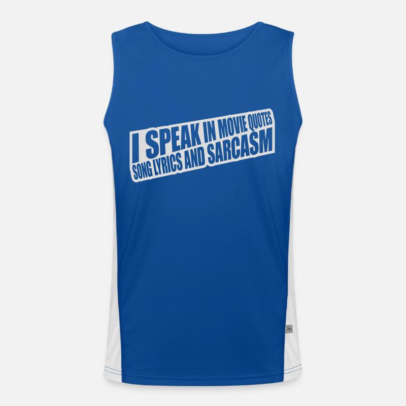 speak lyrics and sarcasm Men's Functional Contrast Tank Top 