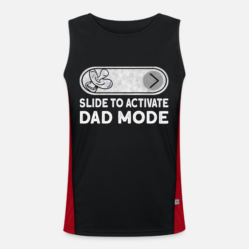 Slide pour activer le mode papa - Nouveau papa bientôt Da Débardeur respirant contrasté Homme 