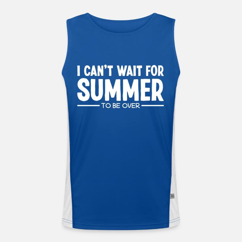 I Hate Summer Sarkastisch Ich Hasse Sommer Sprüche Funktionelles Kontrast-Tank Top für Männer 