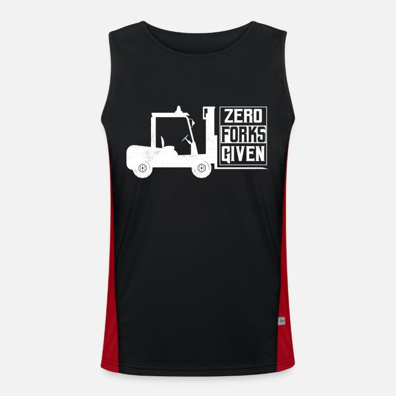 Zero Forks Given Forklift Opérateur de chariot élévateur Débardeur respirant contrasté Homme 