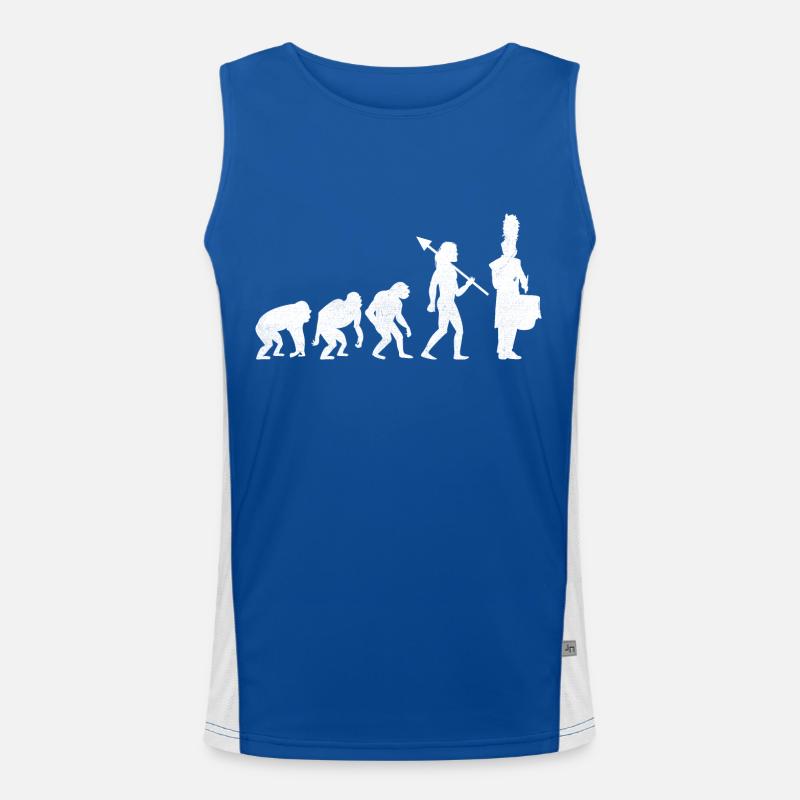 Drum Corps Evolution Marching Band Drum Music Perc Funktionelles Kontrast-Tank Top für Männer 