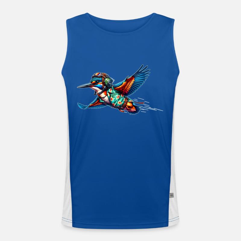 Pilot Eisvogel Funktionelles Kontrast-Tank Top für Männer 