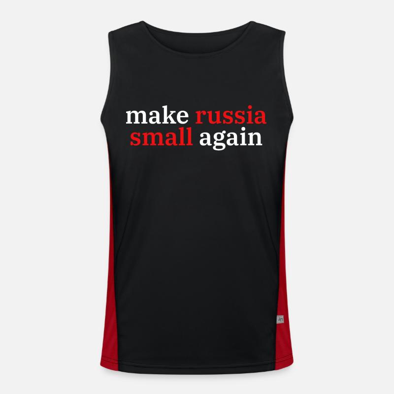 make russia small again Funktionelles Kontrast-Tank Top für Männer 