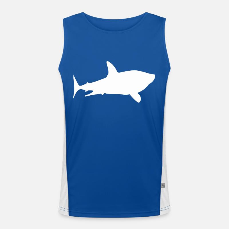 shark hai Funktionelles Kontrast-Tank Top für Männer 