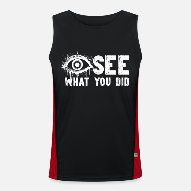 Ophthalmologist Optometrist Optometry Optician - Men's Functional Contrast Tank Top  - black/red