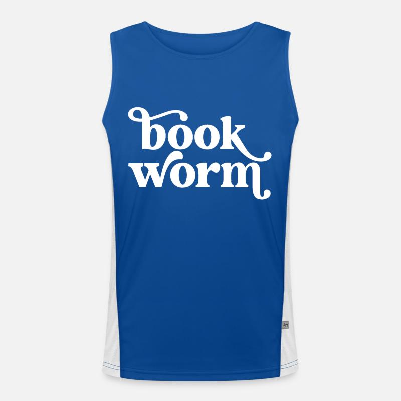 Bookworm Reader Books Liberian Reading Lover Men's Functional Contrast Tank Top 