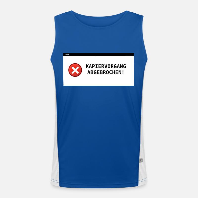 Kapiervorgang abgebrochen Funktionelles Kontrast-Tank Top für Männer 
