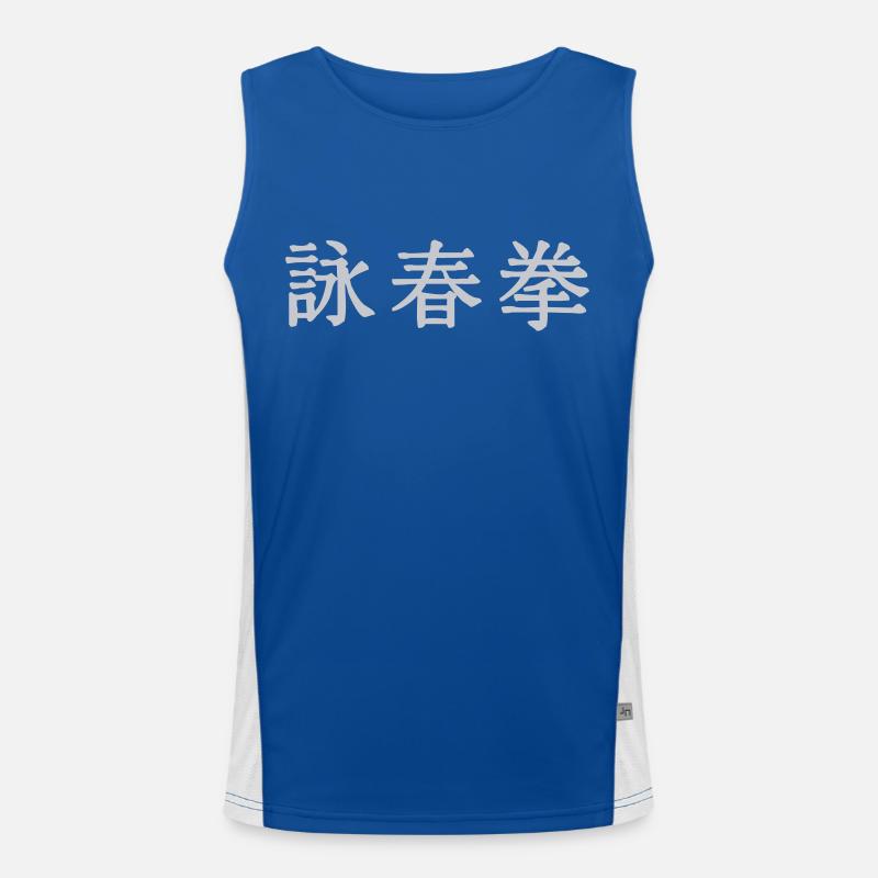 Wing Tsun Kuen horizontal Funktionelles Kontrast-Tank Top für Männer 