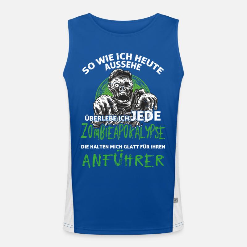 Zombie Apokalypse Mann Funktionelles Kontrast-Tank Top für Männer 