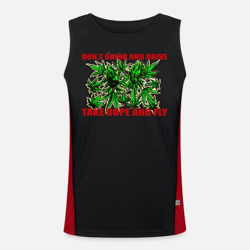 Cannabis Funktionelles Kontrast-Tank Top für Männer 