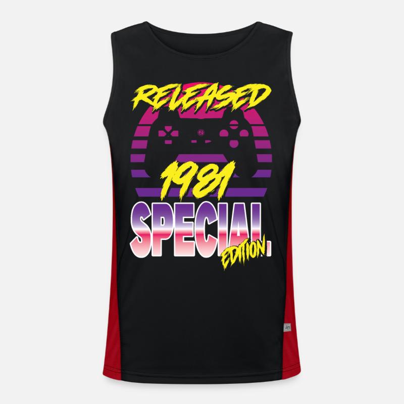 Released 1981 Funktionelles Kontrast-Tank Top für Männer 