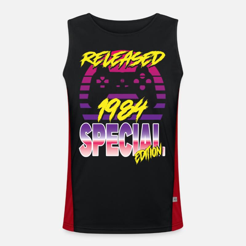 Released 1984 Special Edition Funktionelles Kontrast-Tank Top für Männer 