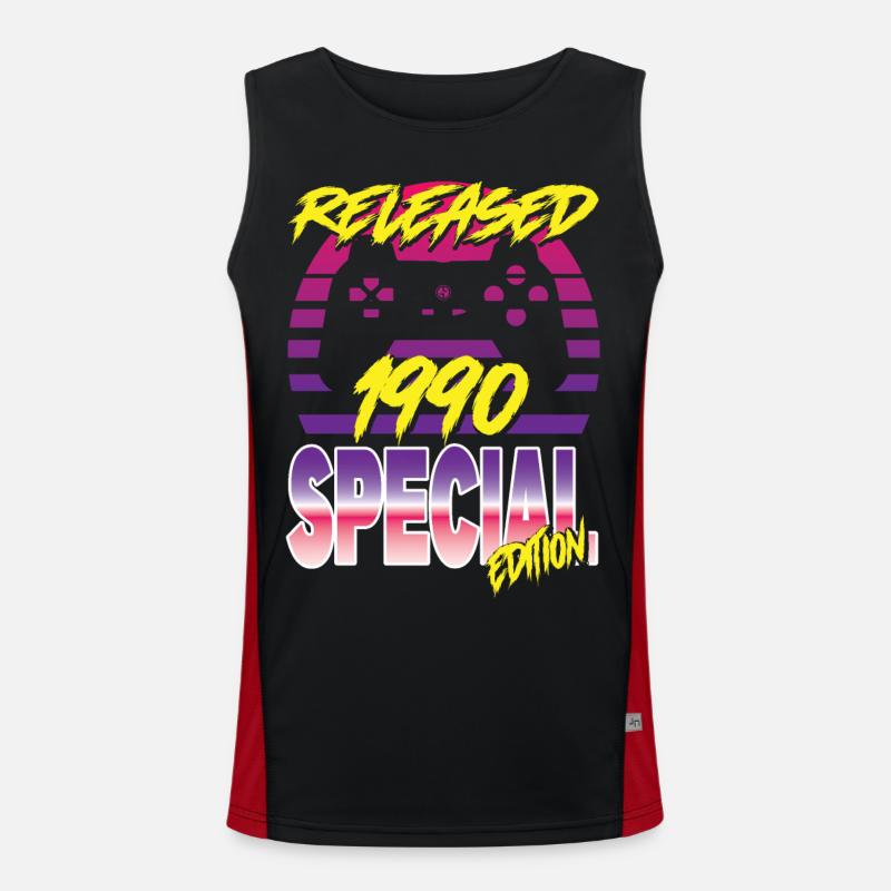 Released 1990 Special Edition Funktionelles Kontrast-Tank Top für Männer 