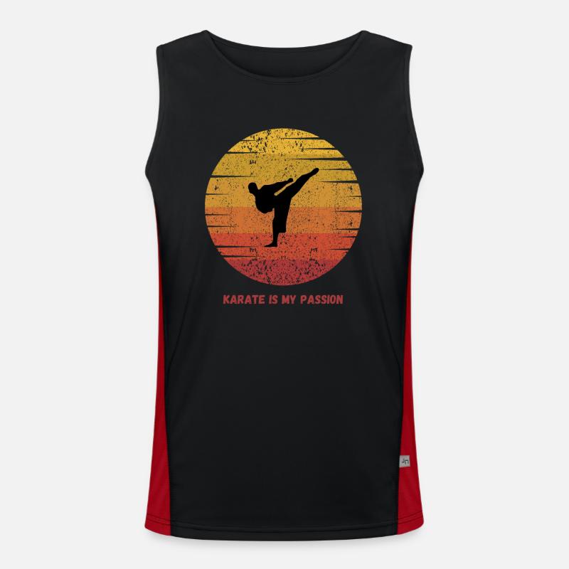 Karate Funktionelles Kontrast-Tank Top für Männer 