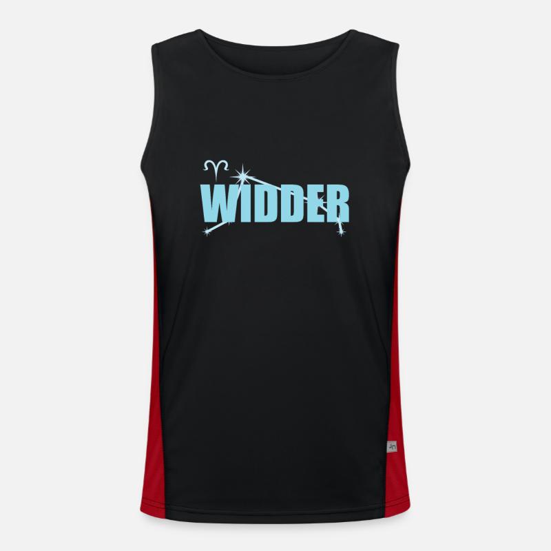 Widder Sternzeichen Aries Sternbild Funktionelles Kontrast-Tank Top für Männer 