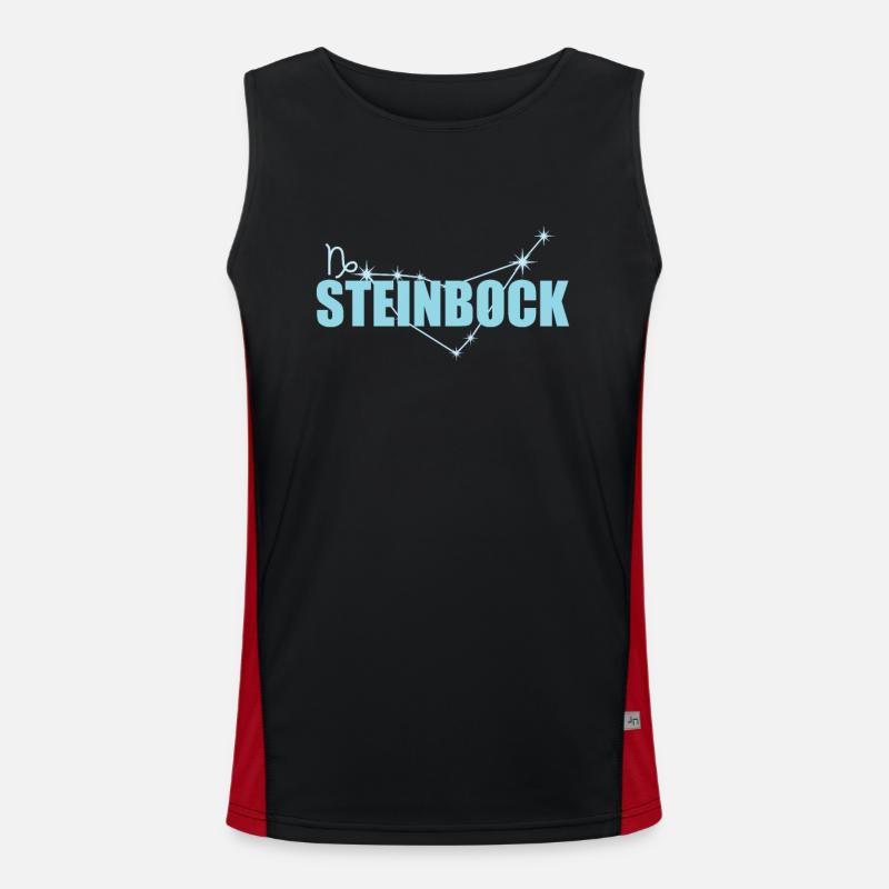 Steinbock Sternzeichen Capricorn Sternbild Funktionelles Kontrast-Tank Top für Männer 